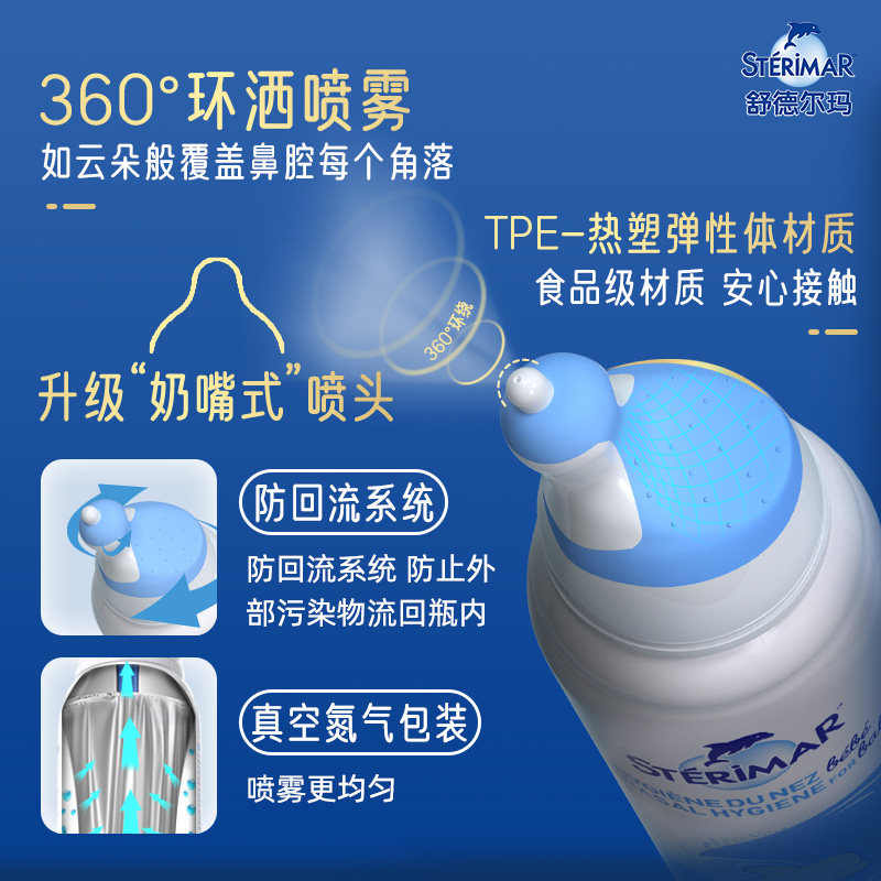sterimar舒德尔玛小海豚鼻喷婴幼儿 舒德尔玛海外洗鼻器／吸鼻器