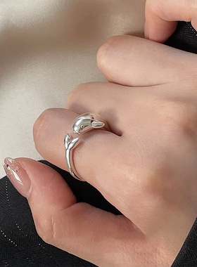 srrmhyn可爱海豚戒指女