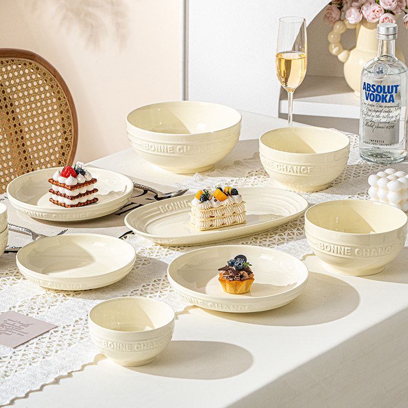 釉下彩碗家用2026新款高颜值碗碟景德镇陶瓷餐具饭碗盘筷套装乔迁