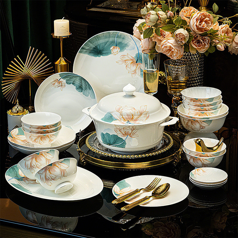 碗家用2026新款高颜值餐具套装景德镇陶瓷漂亮轻奢饭碗盘碟筷乔迁