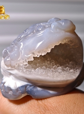 灵蟾晶舍｜小富婆｜天然玛瑙水晶金蟾摆件招财聚财赚钱装饰137