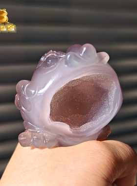 灵蟾晶舍｜小赢一把｜天然玛瑙软糖水晶金蟾摆件招财聚财引贵10
