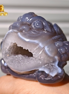 灵蟾晶舍｜忽然暴富｜天然玛瑙水晶金蟾摆件招财聚财赚钱装饰121