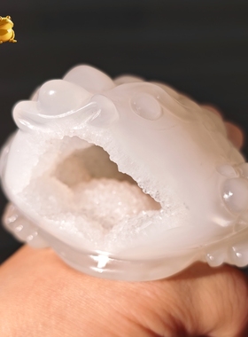 灵蟾晶舍｜吸财入户｜天然玛瑙水晶金蟾摆件招财聚财开业装饰93