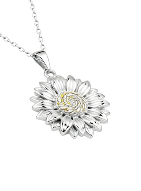 KWENS原创设计向日葵吊坠项链