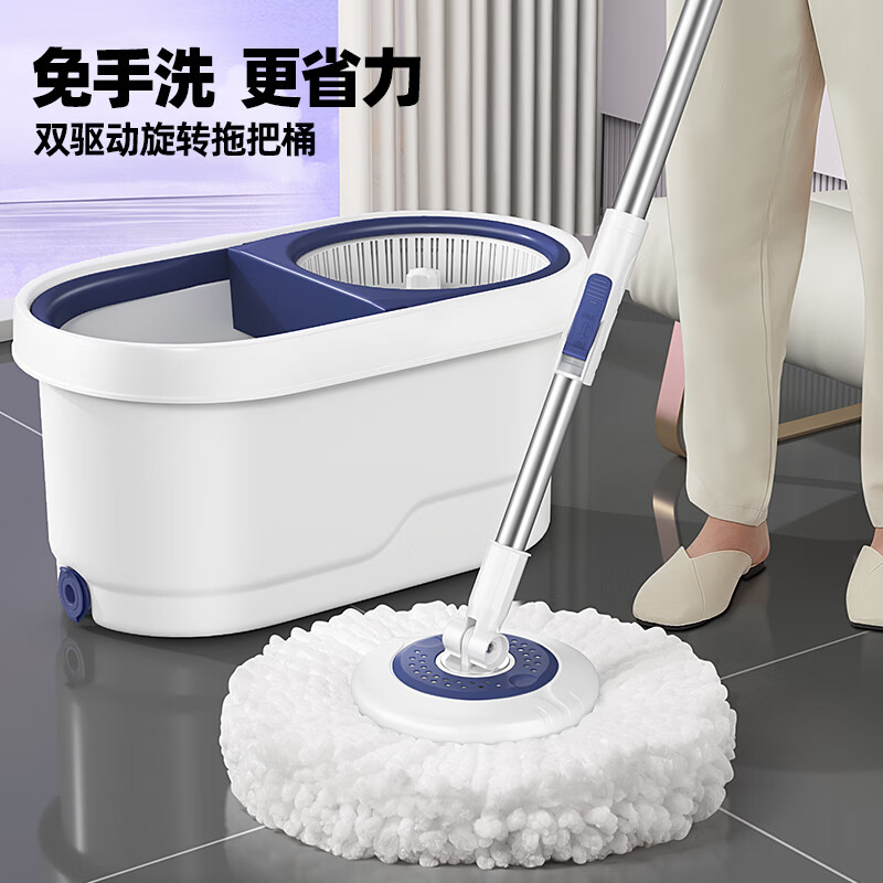 拖把家用一拖净免手洗2024懒人旋转拖把桶地拖布吸水墩布拖地神器