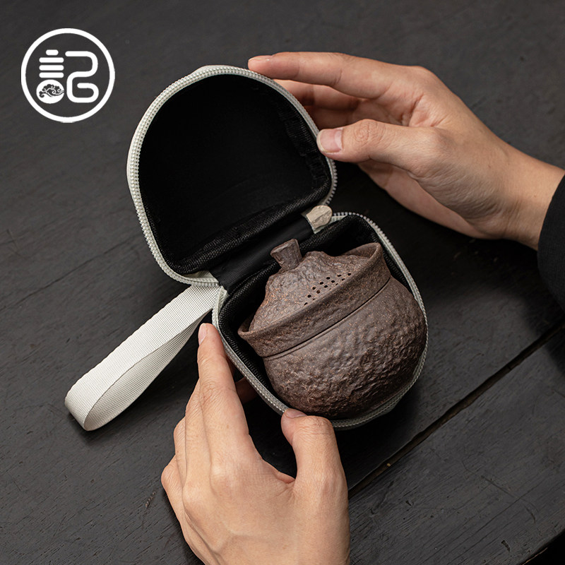 【一人用】迷你款原矿老岩泥复古风一壶一杯旅行茶具便携快客杯,淘宝优惠券,粉丝福利购,淘宝优惠卷