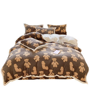 牛奶绒四件套冬季加厚AB面双面绒北极绒羊羔绒床单被套保暖三件套