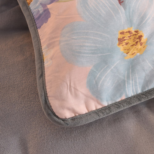 ab面四件套单面绒冬天加厚床笠被套180x220棉加绒三件套学生宿舍 - 图3