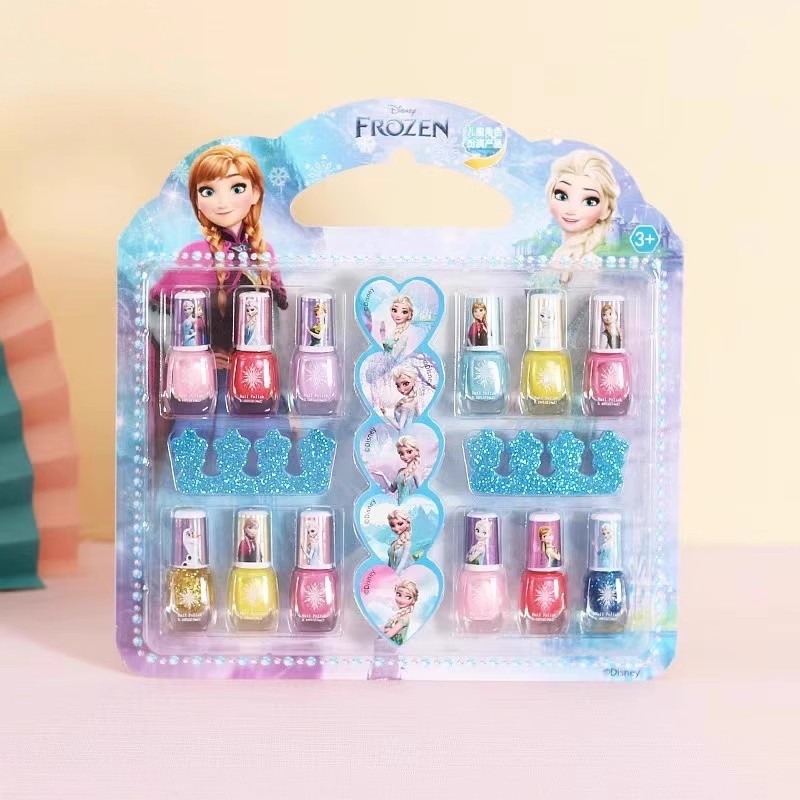 迪士尼冰雪儿童指甲油撕拉手撕水性无味宝宝女孩爱莎美甲化妆玩具,淘宝优惠券,粉丝福利购,淘宝优惠卷
