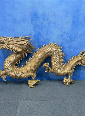 定制玻璃钢雕塑龙模型白酒店铺门头装饰壁挂创意招牌龙摆件中国龙