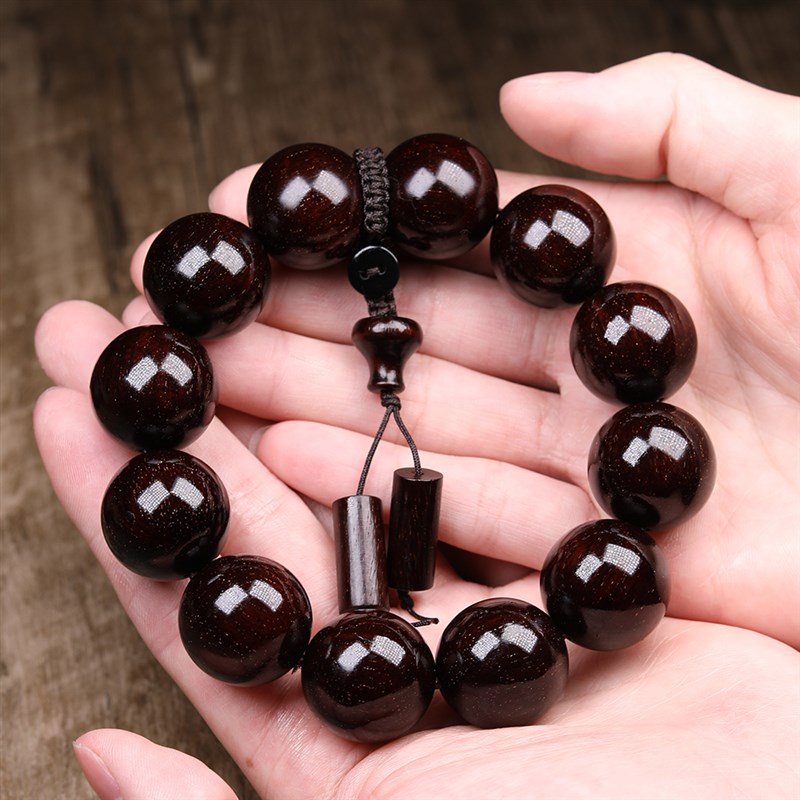 天然原木小叶紫檀实木手串男女款2.0老料满星佛珠手链文玩手串 - 图1