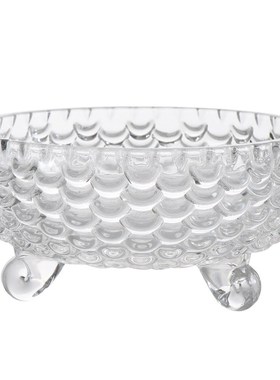 日式甜品碗网红轻奢沙拉碗金边玻璃碗套装糖水汤碗家用透明