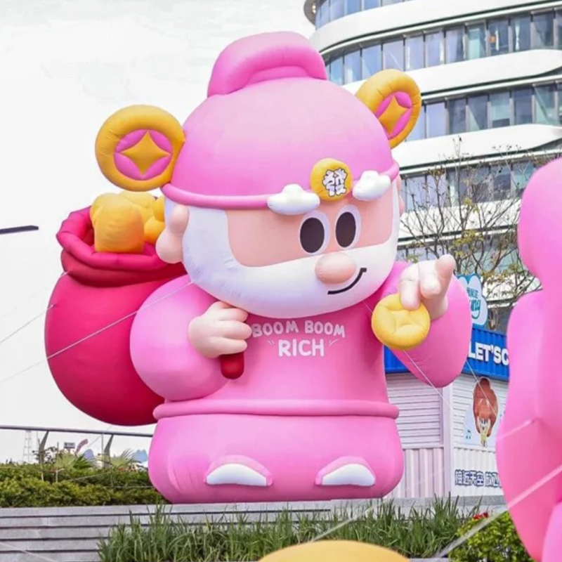 充气马年春节吉祥物气模卡通充气围巾财神爷元宝福袋商场新年美陈,淘宝优惠券,粉丝福利购,淘宝优惠卷