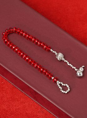 红色琉璃葫芦手链女生抖音爆款