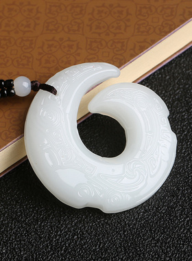 白玉时来平安扣吊坠水晶绿吊坠