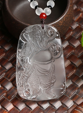 男士挂件武财神项链关公吊坠