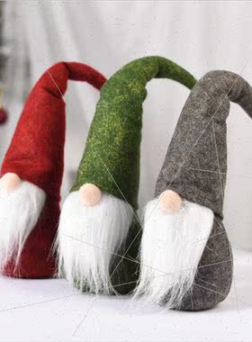 Christmas decorations Santa Claus dolls faceless doll window