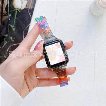 ເໝາະສຳລັບໂມງ apple acrylic rainbow ແອວນ້ອຍ bapple watch8/SE