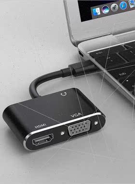 USB3.0 to HDMI+VGA HD Video Converter USB 1 in 2 to Dual Por