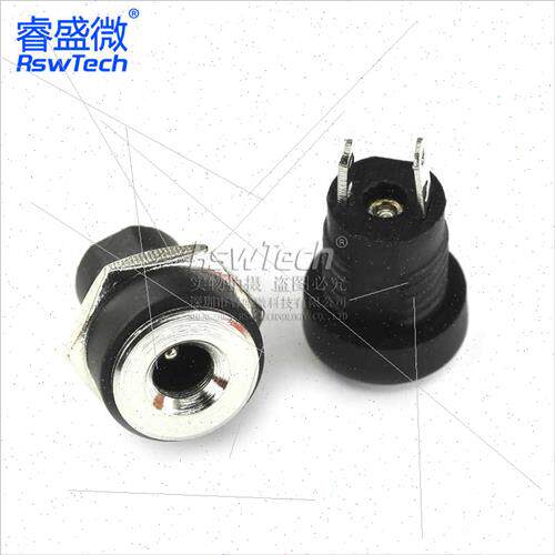 DC socket wh threaded female socket DC-022B 3.5*1.3mm all co - 图1