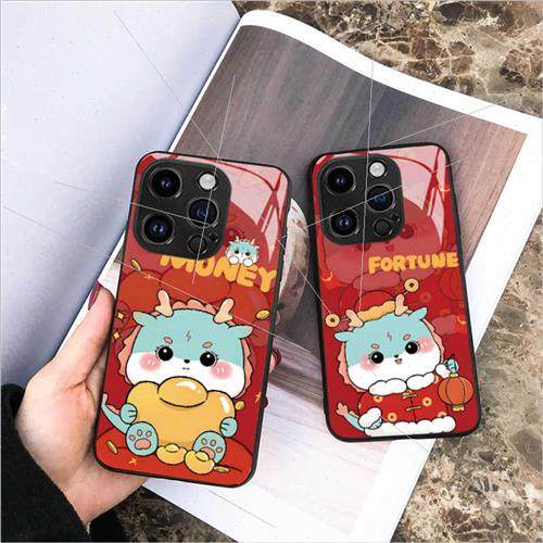 适用Apple 15 phone case iPhone13promax dragon year new 14 cu - 图2