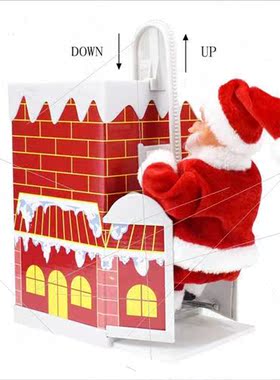 funny climbing wall climbing chimney Santa Claus doll wh mus