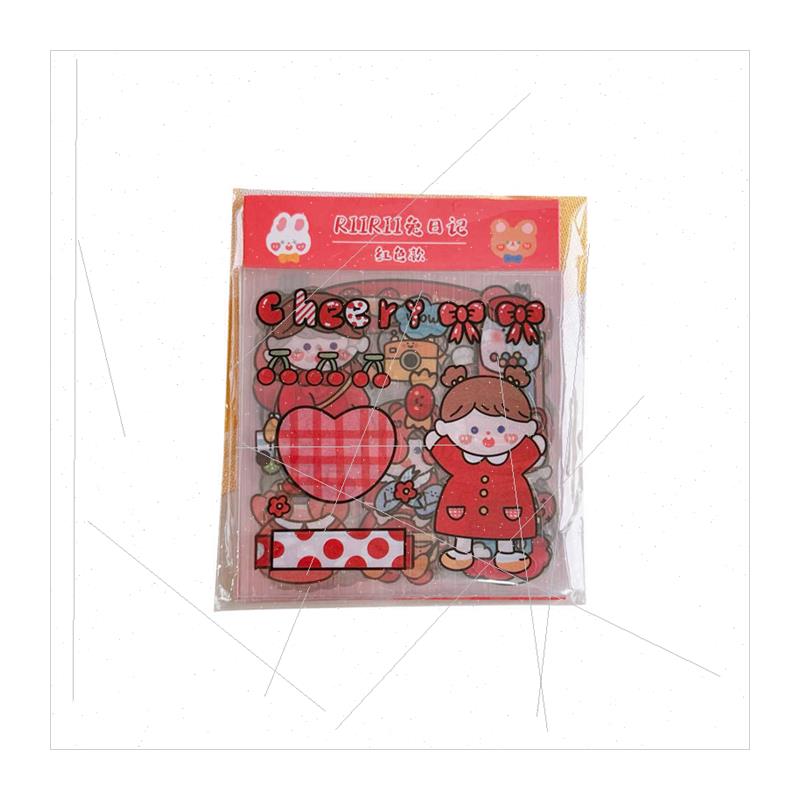 100 cute cartoon original handbook stickers ins girl washi h - 图3