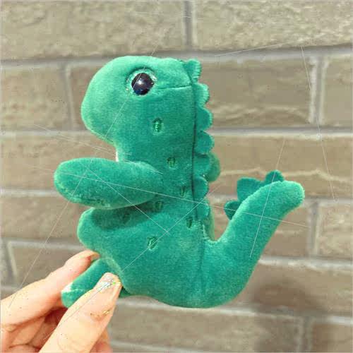 Dinosaur plush toys bag charm cartoon doll keychain gift cut - 图2
