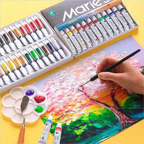 Oil Paints 24 Colors Starter Set Beginner Oil Paints 适用Kid - 图1