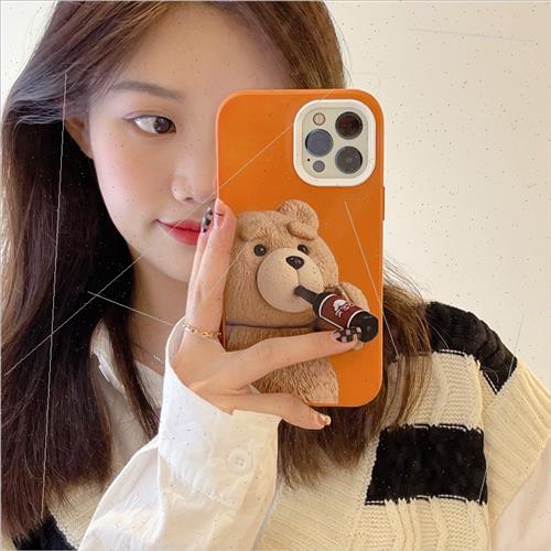 适用 iPhone11/12/13PRO cartoon teddy bear Apple XSMAX phone - 图0