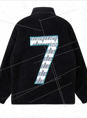 Two-sided wear lamb wool jacket men women in fall winter pad