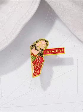 New character letters alloy brooch personalized clothing bag