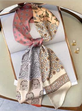Korea new spring fall cashew flower decorative silk scarf fe
