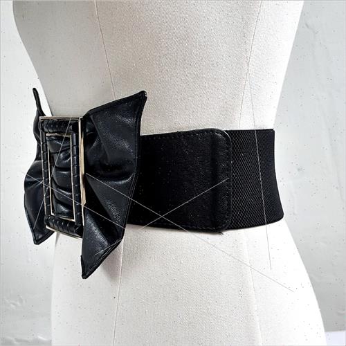 Bow Fashion Waistband Women Decorative Wide Belt Skirt Dress - 图1