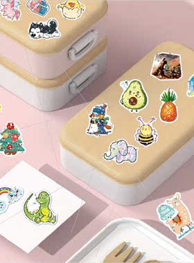 Stickers 100 cartoon laser ins outdoor ski water cup compute
