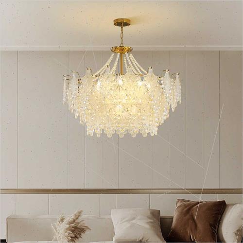 ght luxury chandelier living room French glass 2022 new simp - 图1