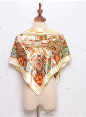 Frequent seller silk scarf  new cashew 90CM simulation silk