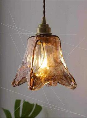 Scandinavian retro brass glass chandelier Celebry bar dining
