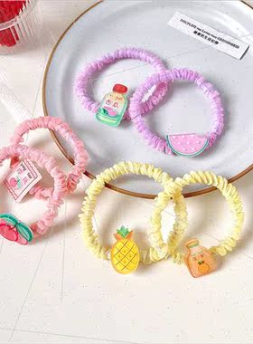 new Korean  children fru hair circle ltle girl tied ponytail
