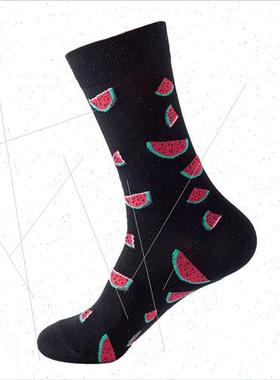 Socks Men mid-calf socks watermelon men women couples tide s