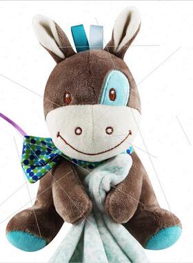 Baby cartoon animal soothing towel plush elephant puppy dino