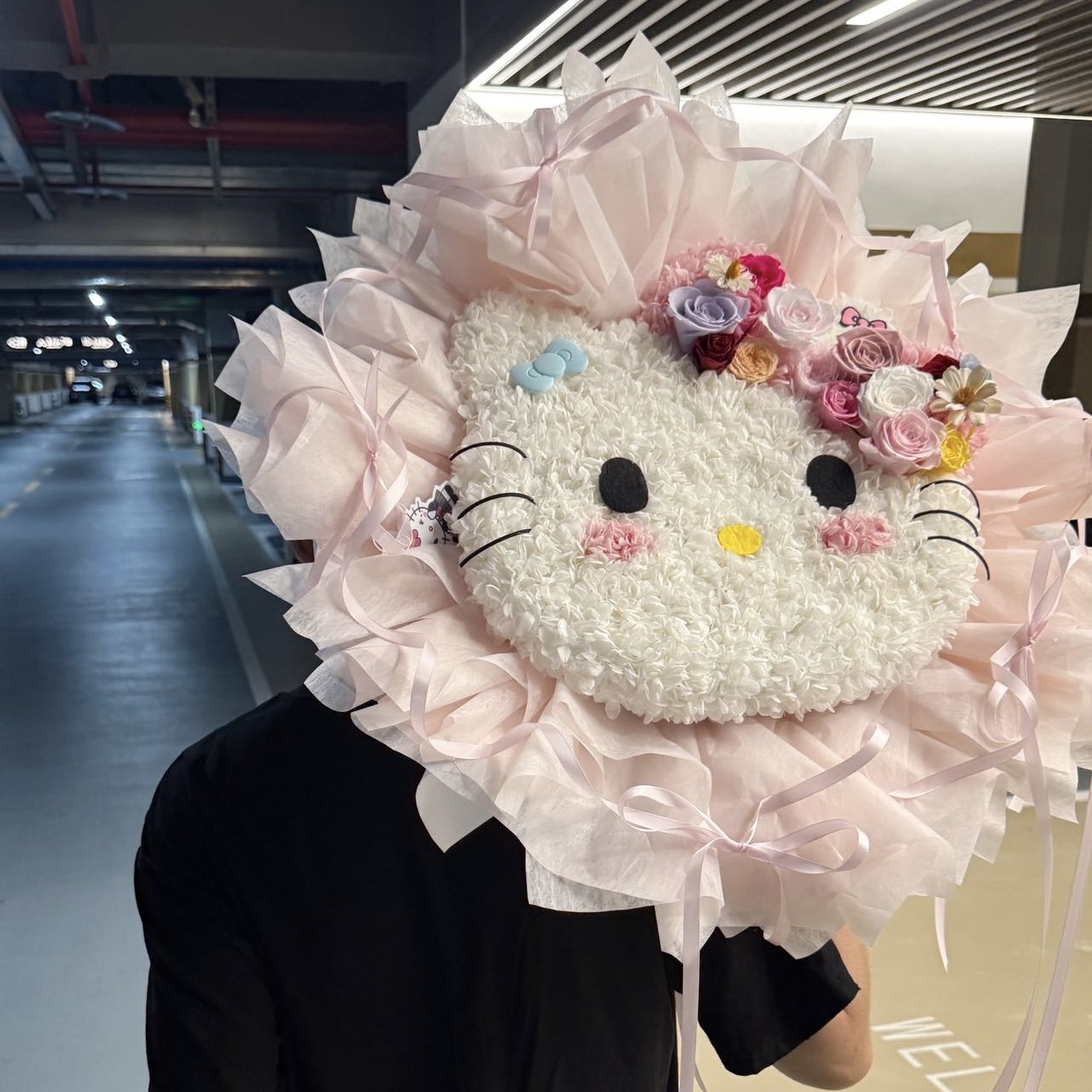 kt猫凯蒂猫花束凯蒂猫礼盒送女朋闺蜜生日礼物永生花七夕情人节