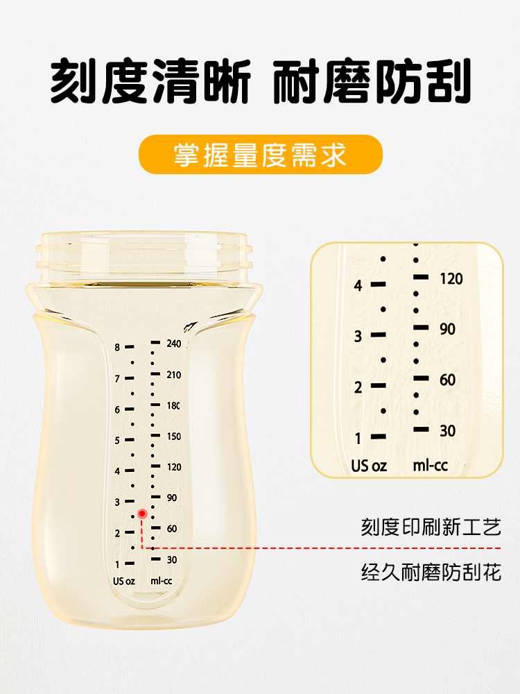 dicobaby奶瓶ppsu防摔0一6个月以上宝宝仿母乳防胀气喂奶喝水专用