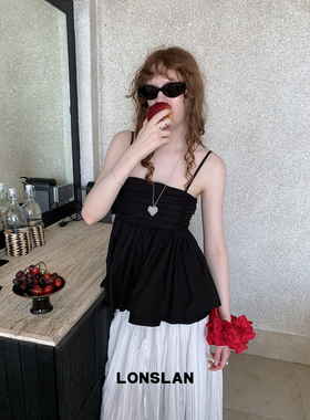 LONSLAN ACC 2025ss 韩系简约串珠长款爱心项链毛衣链百搭配饰