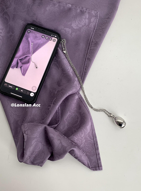 LONSLANACC椭圆吊坠小众设计项链