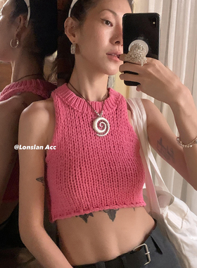 LONSLANACC棕色复古曲线项链