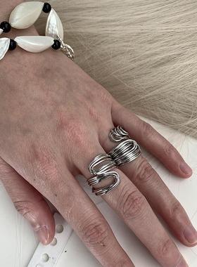 LONSLANACC缠绕线条戒指组合