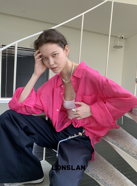 LONSLAN ACC 2025ss简约串珠小蘑菇吊坠春夏百搭项链时尚配饰