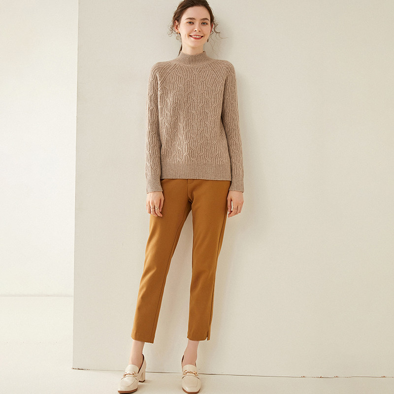 欧阿玛施2020秋冬羊绒衫亲肤打底衫 欧阿玛施女装毛针织衫